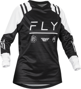 WOMEN'S F-16 JERSEY BLACK/WHITE 2X