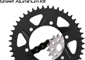 SPROCKET/CHAIN KIT STL/ALU 14/43T BLK SX3 520-108L BLK