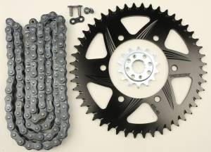 SPROCKET/CHAIN KIT STL/ALU 14/48T BLK SX3 520-108L BLK