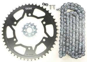 SPROCKET/CHAIN KIT STL/STL 14/49T SIL SX3 520-108L BLK