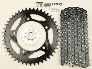 SPROCKET/CHAIN KIT STL/ALU 15/45T BLK RX3 520-114L BLK