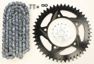 SPROCKET/CHAIN KIT STL/ALU 15/47T BLK RX3 520-112L BLK