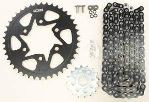 SPROCKET/CHAIN KIT STL/STL 16/42T SIL RX3 520-108L BLK