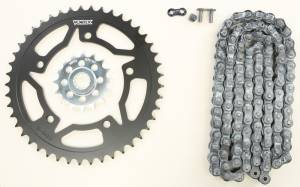 SPROCKET/CHAIN KIT STL/STL 16/45T SIL RX3 520-110L BLK