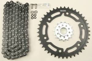 SPROCKET/CHAIN KIT STL/ALU 15/45T BLK RX3 520-112L BLK