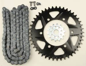 SPROCKET/CHAIN KIT STL/ALU 14/44T BLK SX3 520-112L BLK