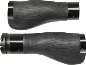 BOSS PERFORMANCE GRIPS RUBBER W/CABLE THROTTLE (BLACK)