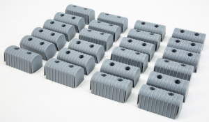 BUNK END CAPS 2X4" GREY 24/PK