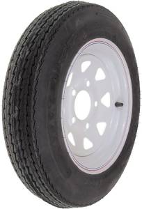 TRAILER SPARE TIRE W/5 HOLE WH EEL 4.8X12" WHITE 4-PLY