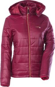 HOODED PUFFER JACKET LG GARNET RED