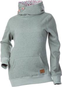 SIDE BUTTON PULLOVER HOODIE SAGE GREEN XS