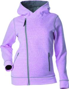 DIAGONAL ZIP HOODIE PINK/HEATHER 2X