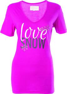 LOVE SNOW TEE FUCHSIA 2X