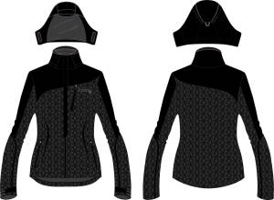 MALEA SOFTSHELL JACKET BLACK SNOWFLAKE XS