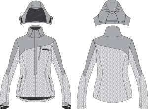 MALEA SOFTSHELL JACKET WHITE SNOWFLAKE 2X