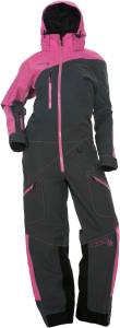 MONOSUIT W/DROP SEAT PINK/GREY 1X