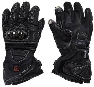 CARBON 12V HEATED GLOVES BLACK 2X