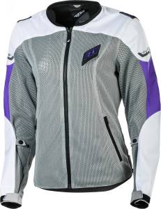 WOMEN'S FLUX AIR MESH JACKET WHITE/PURPLE 2X