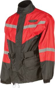 2-PIECE RAIN SUIT BLACK/RED 3X