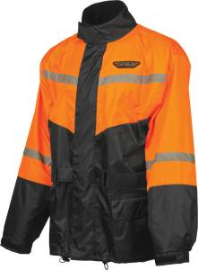 2-PIECE RAIN SUIT BLACK/ORANGE 3X