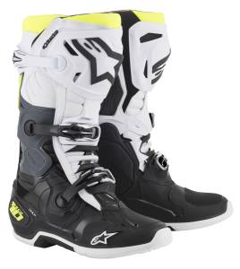 TECH 10 BOOTS BLACK/WHITE/YELLOW SIZE 07