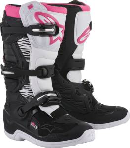 TECH 3 STELLA BOOTS BLACK/WHITE/PINK SZ 06