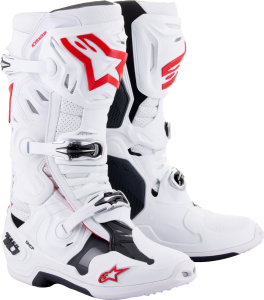 TECH 10 SUPERVENTED BOOTS WHITE/BRIGHT RED SZ 7