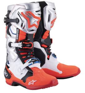 TECH 10 LE VISION 23 BOOTS BLACK/WHITE/SILVER/RED FLUO 8