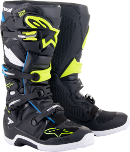 TECH 7 BOOTS BLK/ENAMEL BLU/FLUO YEL SZ 5