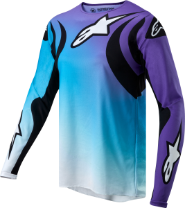 STELLA FLUID JERSEY WHITE/TURQUOISE SM