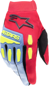 YOUTH & KIDS FULL BORE GLOVES LIGHT BLUE/RED BERRY/BLACK 2XS