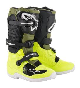 YOUTH TECH 7S BOOTS YELLOW/MILITARY/BLACK SZ 02