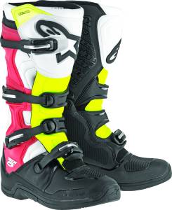 TECH 5 BOOTS BLACK/WHITE/RED/YELLOW SZ 05