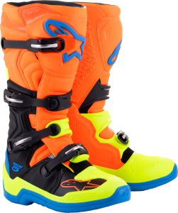 TECH 5 BOOTS BLUE/ORANGE/YELLOW FLUO SZ 5