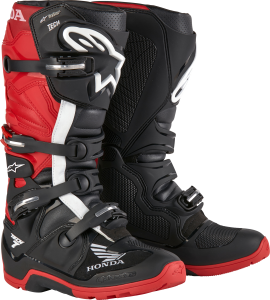 HONDA TECH 7 ENDURO DRYSTAR BLACK/BRIGHT RED SZ 5