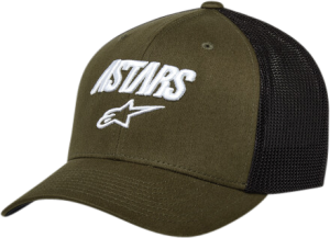 ANGLE STRETCH MESH HAT MILITARY/BLACK LG/XL