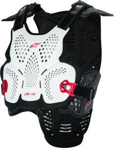 A-4 CHEST PROTECTOR WHITE/BLACK/RED XS/SM