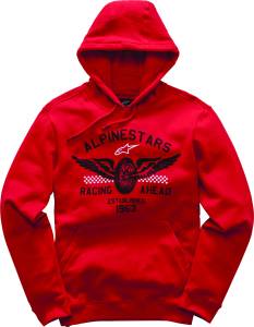 WINGS FLEECE HOODIE RED 2X