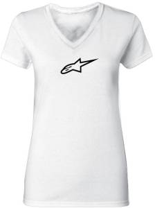 WOMENS AGELESS V-NECK TEE WHITE 2X