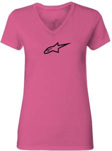 WOMENS AGELESS V-NECK TEE PINK 2X