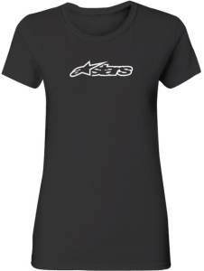 WOMENS BLAZE TEE ROUND NECK BLACK LG