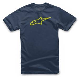 AGELESS TEE NAVY/HI-VIS YELLOW 2X