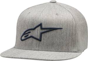 AGELESS FLATBILL HAT GREY HEATHER/NAVY LG/XL