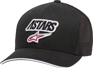 RACE ANGLE MESH HAT BLACK/BLACK LG/XL CURVED BILL