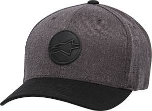 DOT PATCH HAT CHARCOAL/BLACK LG/XL CURVED BILL