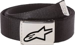 AGELESS WEB BELT BLACK CHROME