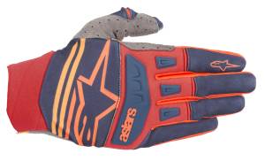 TECHSTAR GLOVES DARK BLUE/RED/ORANGE 2X