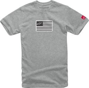 FLAGGED TEE GREY HEATHER 2X