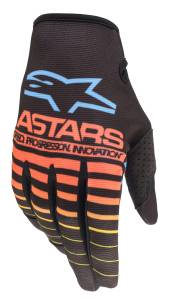 YOUTH RADAR GLOVES BLACK/YELLOW FLUO/CORAL 2XS