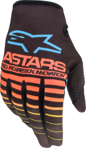 YOUTH RADAR GLOVES BLACK/YELLOW FLUO/CORAL YXS